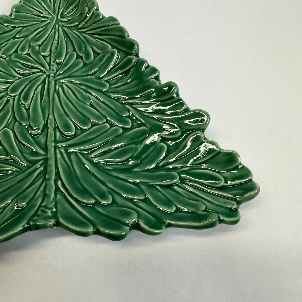 VIETRI Lastra Holiday Figural Tree Dipping Bowl Appetizer Serving Plate
